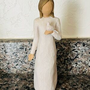 Willow Tree White and Tan Figurine Doll